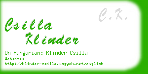 csilla klinder business card